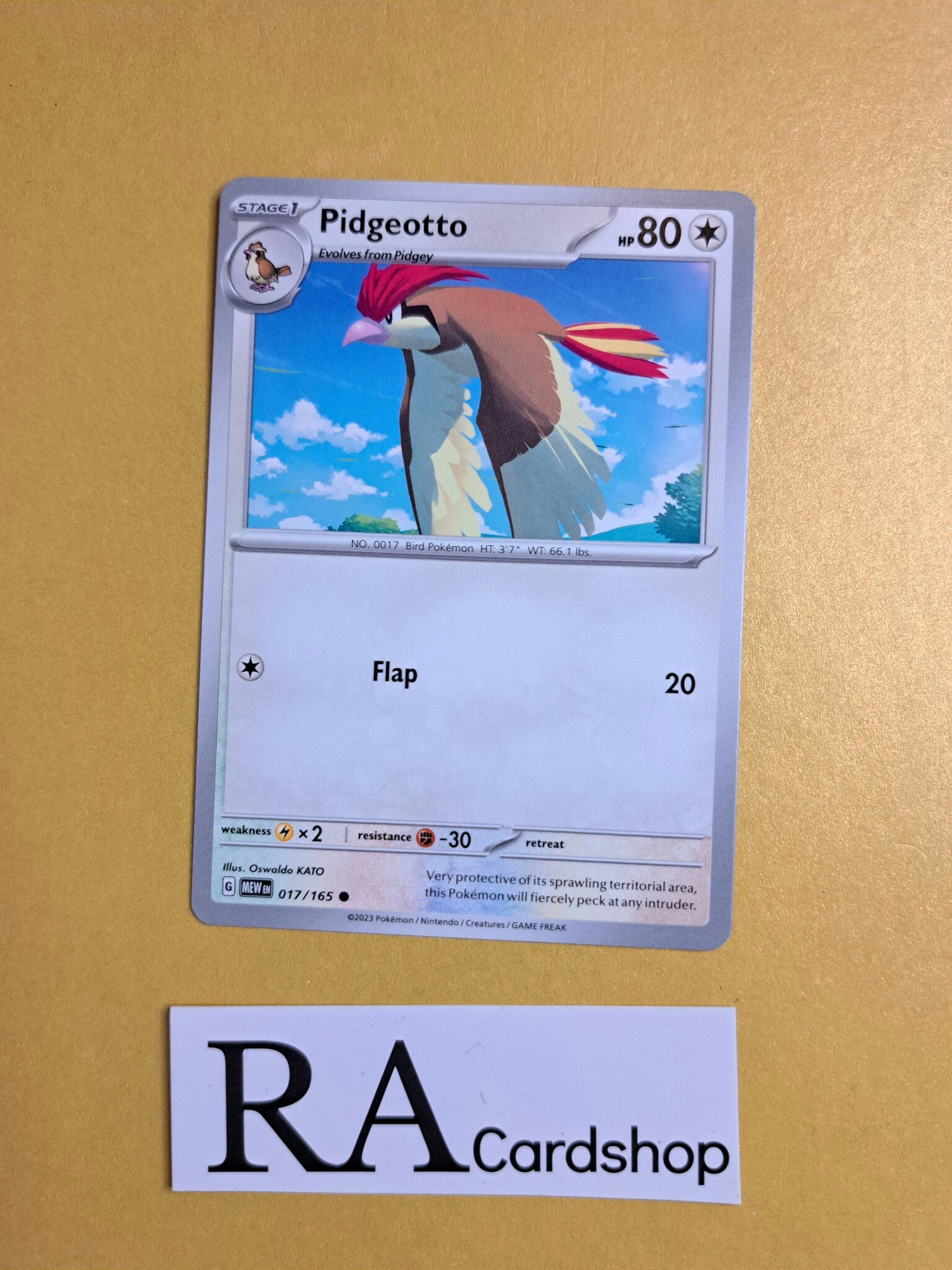 Pidgeotto Uncommon 017/165 Pokemon 151