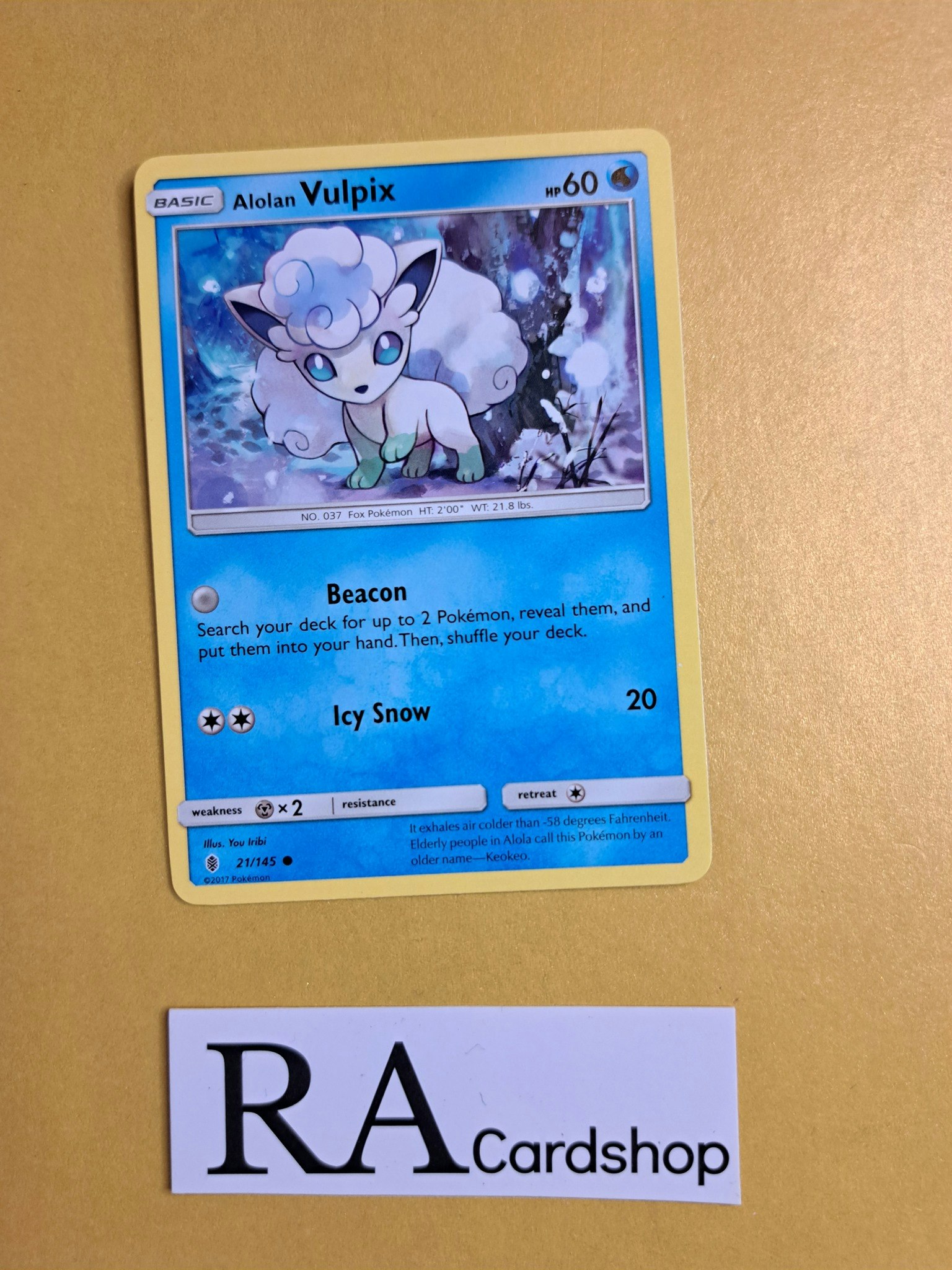 Alolan Vulpix Common 21/145 Guardians Rising Pokemon