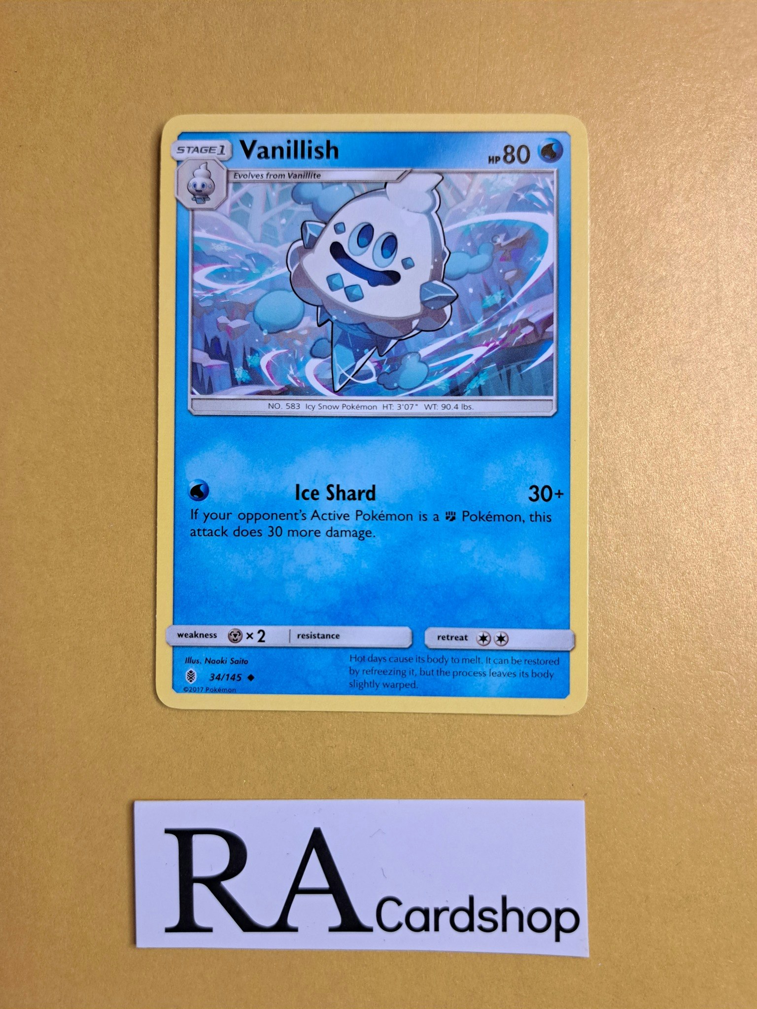 Vanillish Uncommon 34/145 Guardians Rising Pokemon