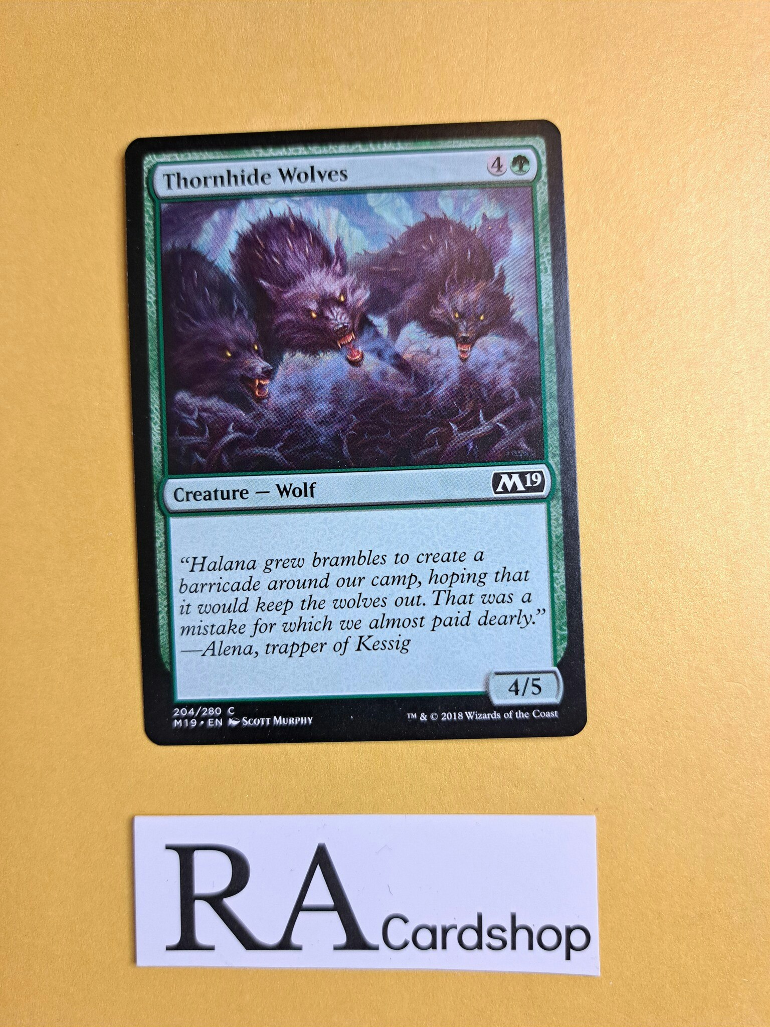 Thornhide Wolves Common 204/280 Core 2019 (M19) Magic the Gathering
