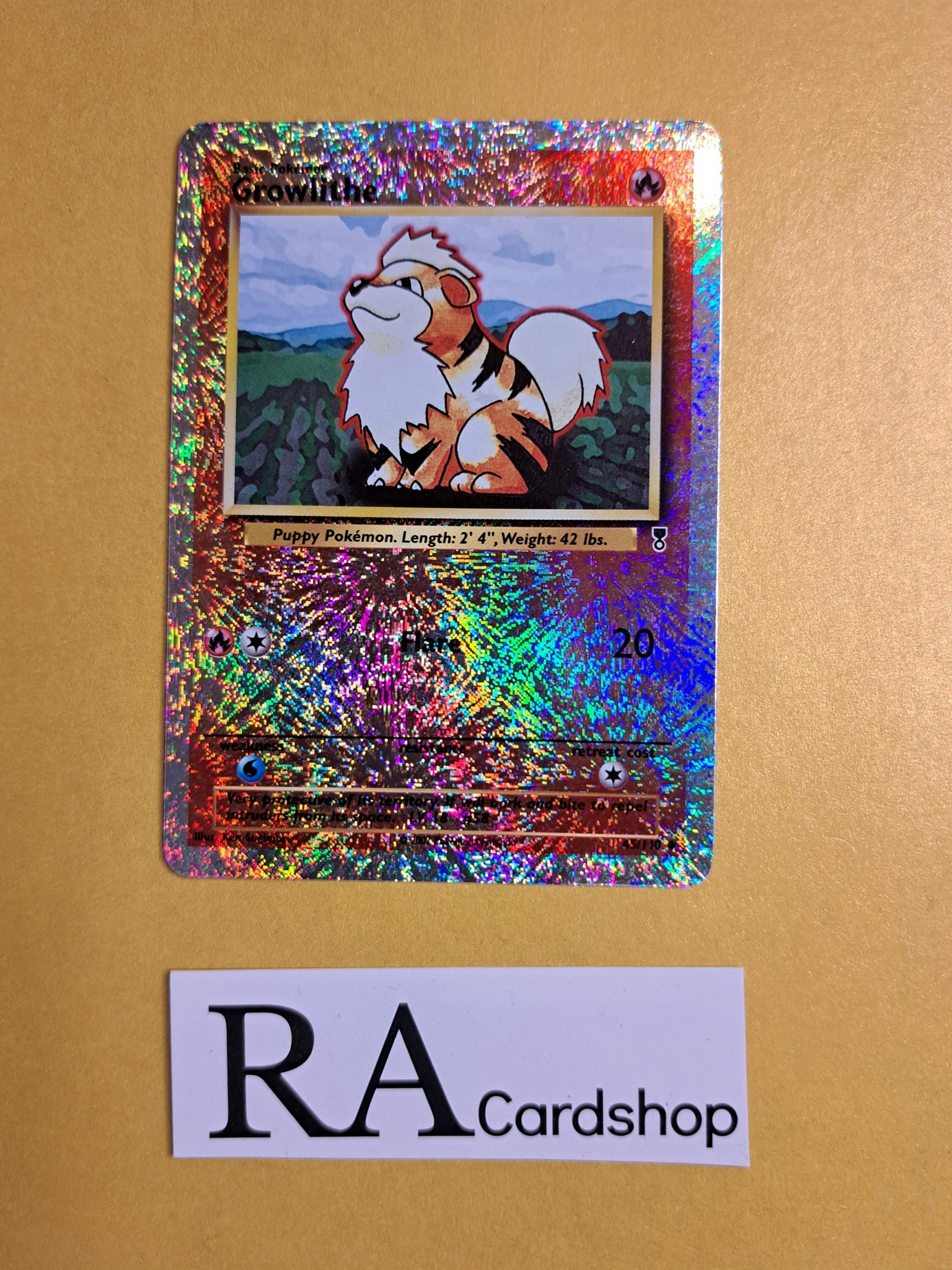 Growlithe Reverse Holo Uncommon 45/110 Legendary Collection Pokemon