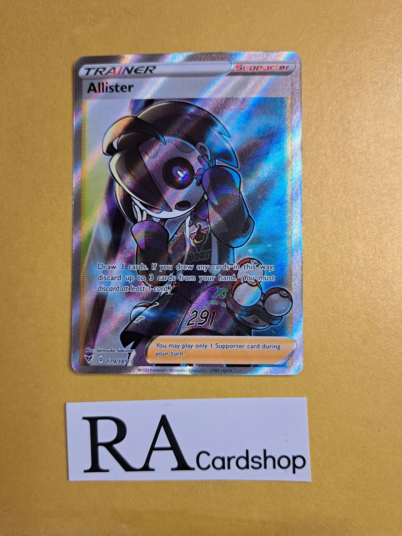 Allister Full Art 179/185 Vivid Voltage Pokemon