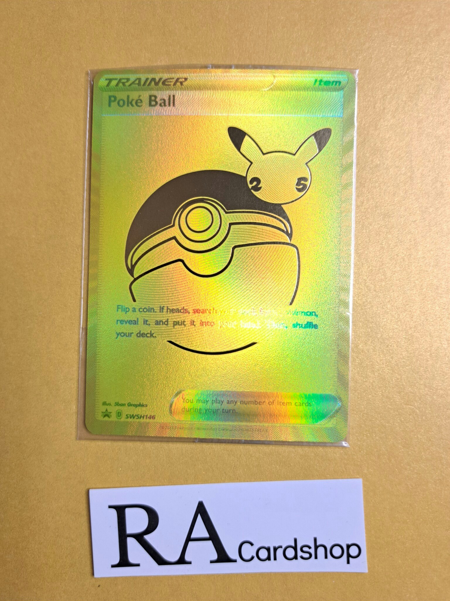Poke Ball SWSH146 Gold Card (Sealed) Black Star Promo Pokemon
