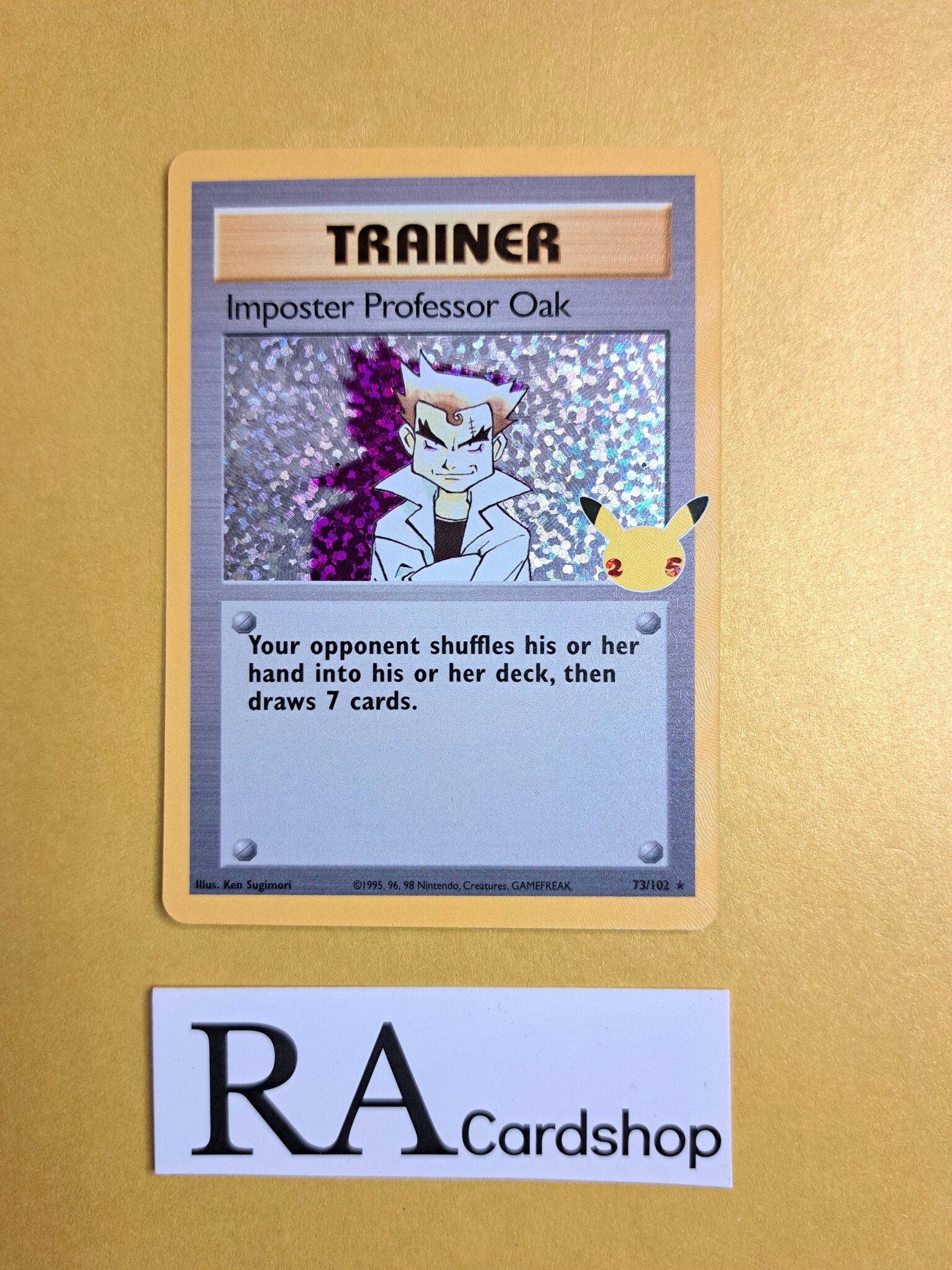 Imposter Proffesor Oak Shattered Texture Celebrations Pokémon