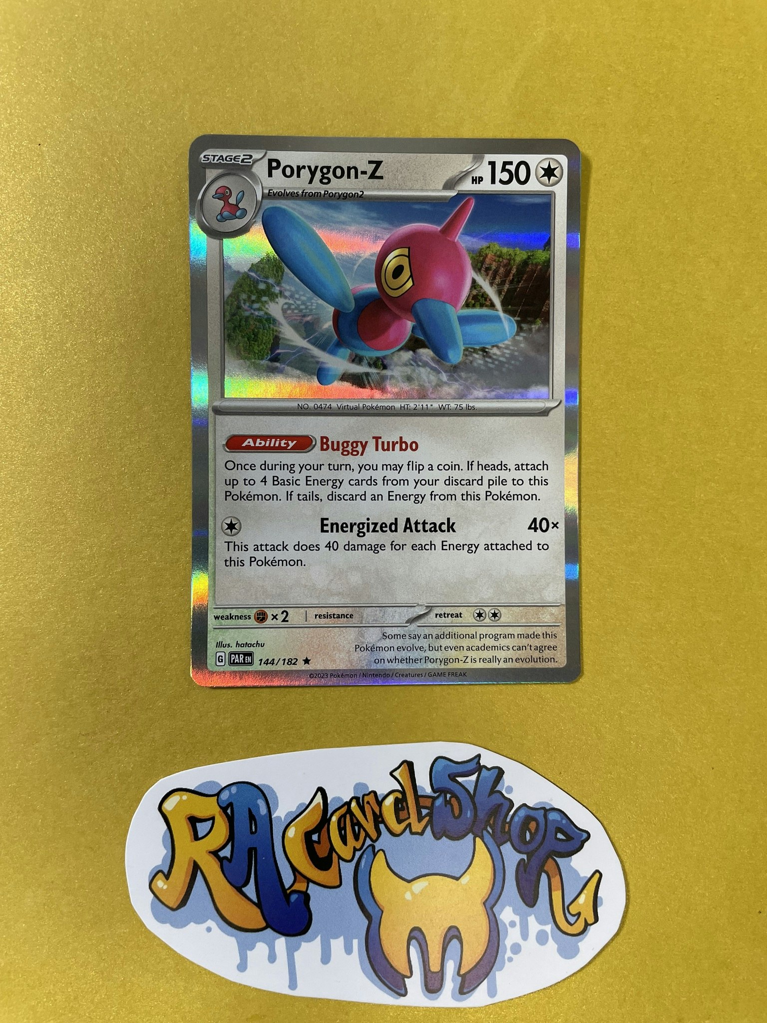 Porygon Z Holo Rare 144/182 Paradox Rift Pokemon
