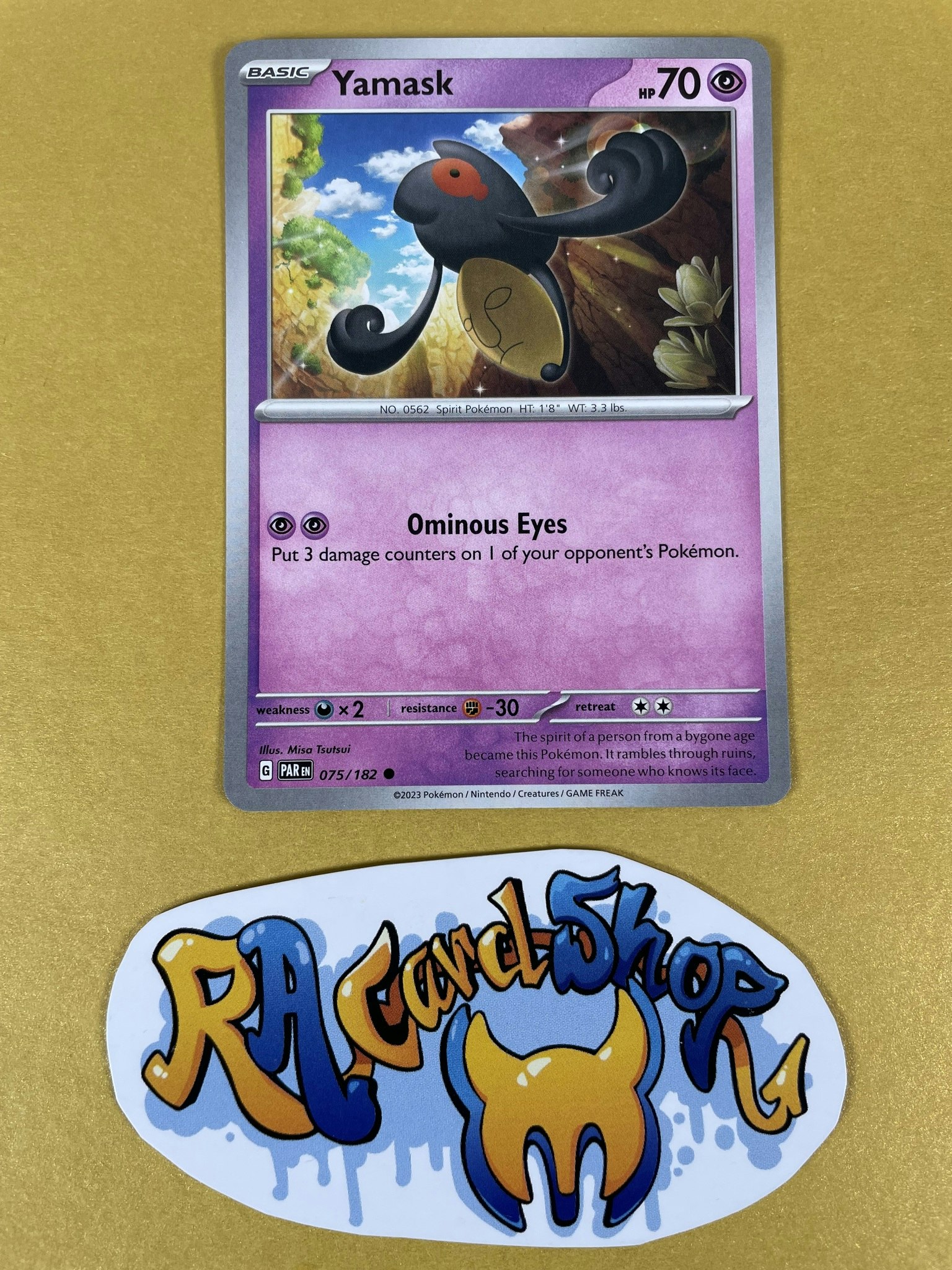 Yamask Common 075/182 Paradox Rift Pokemon