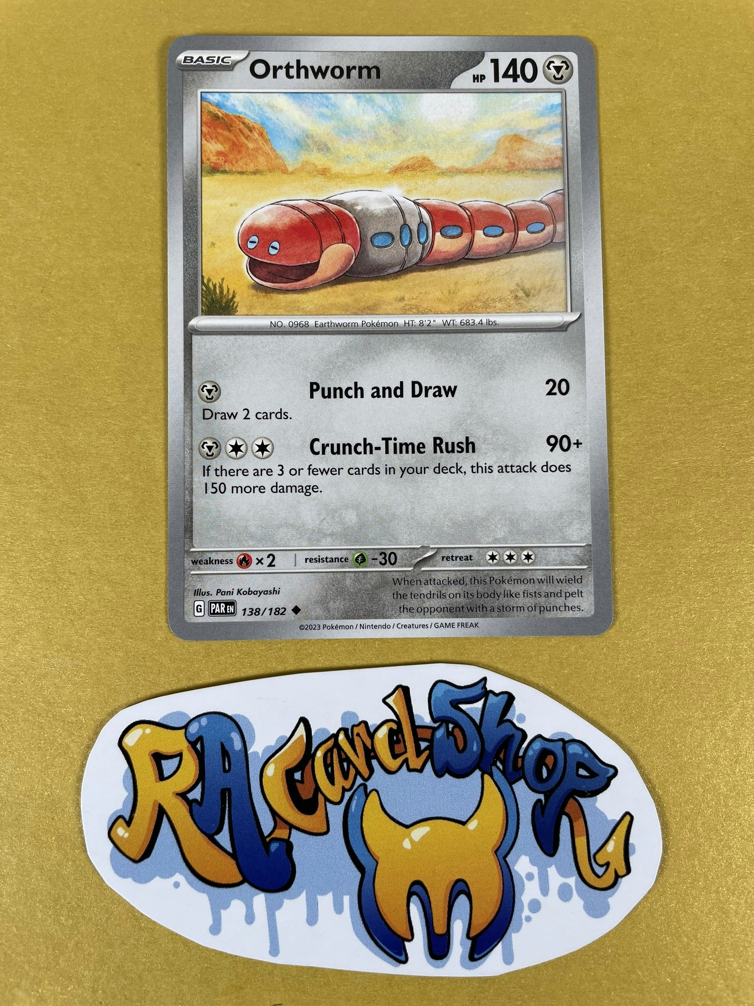 Orthworm Uncommon 138/182 Paradox Rift Pokemon