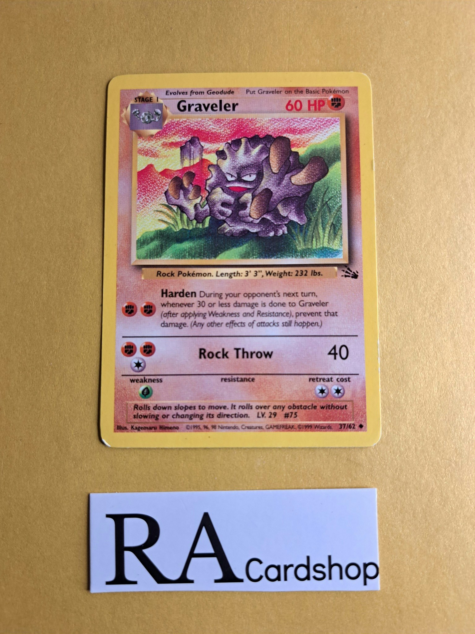 Graveler Uncommon (2) 37/62 Fossil Pokemon