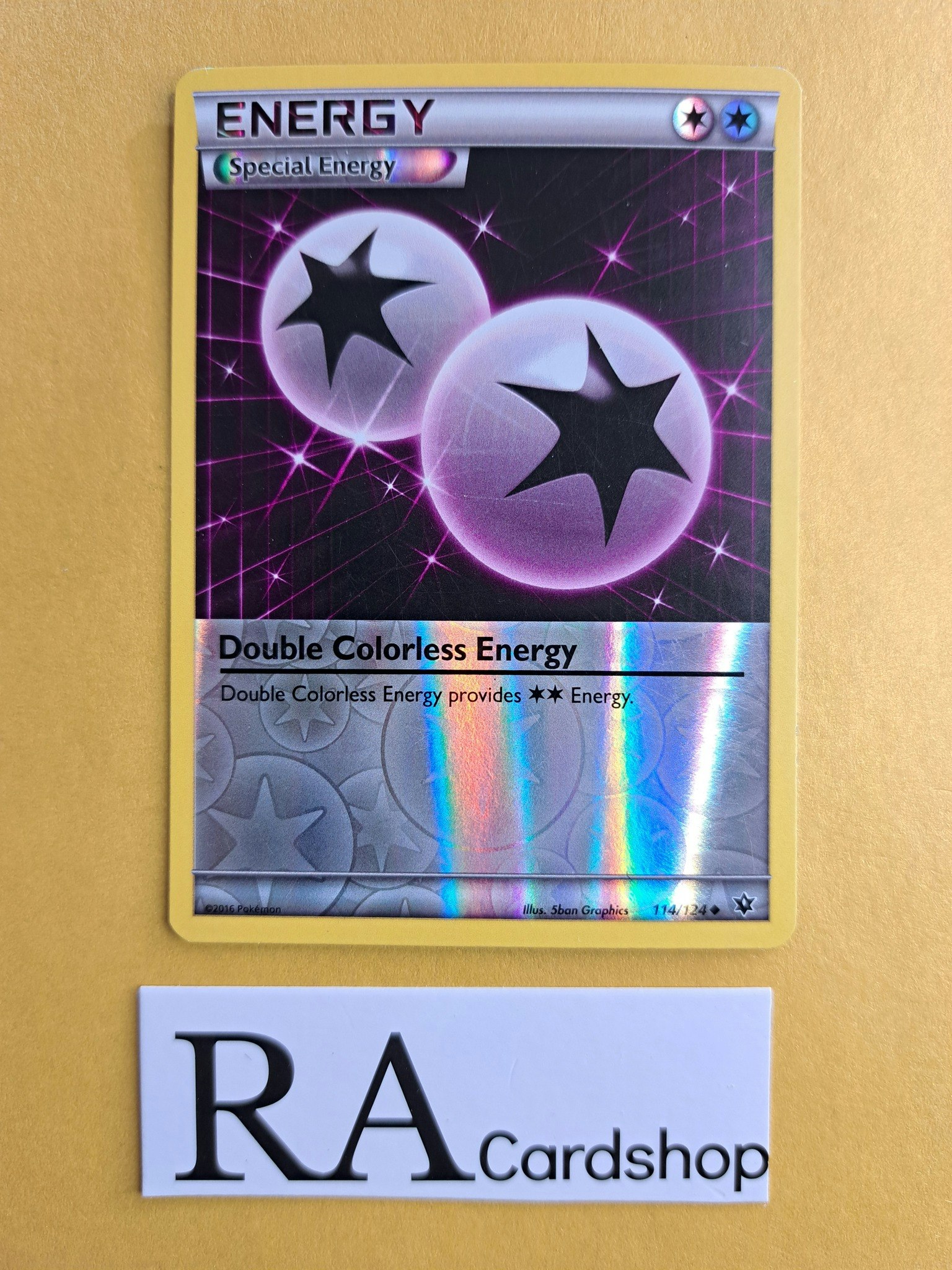 Double Colorless Energy Reverse Holo Uncommon 114/124 Fates Collide Pokemon