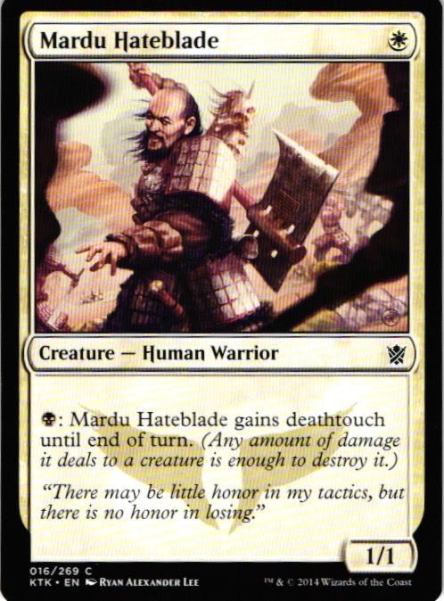 Mardu Hateblade Common 016/269 Khans of Tarkir (KTK) Magic the Gathering