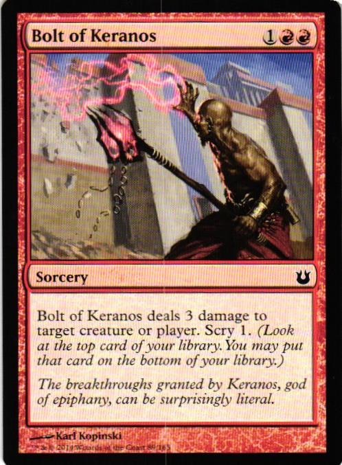 Bolt of Keranos Common 89/165 Born of the Gods (BNG) Magic the Gathering