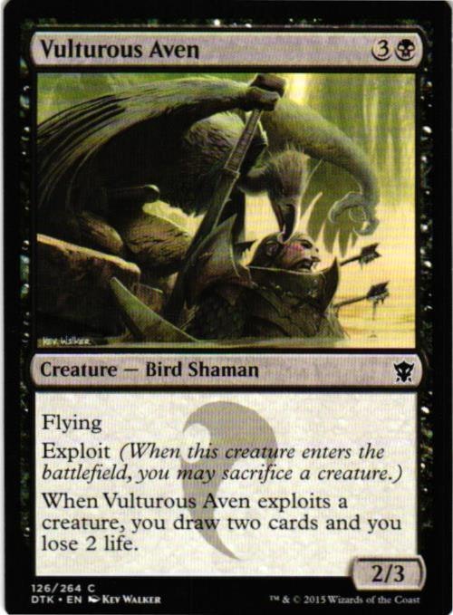 Vulturous Aven Common 126/264 Dragons of Tarkir (DTK) Magic the Gathering
