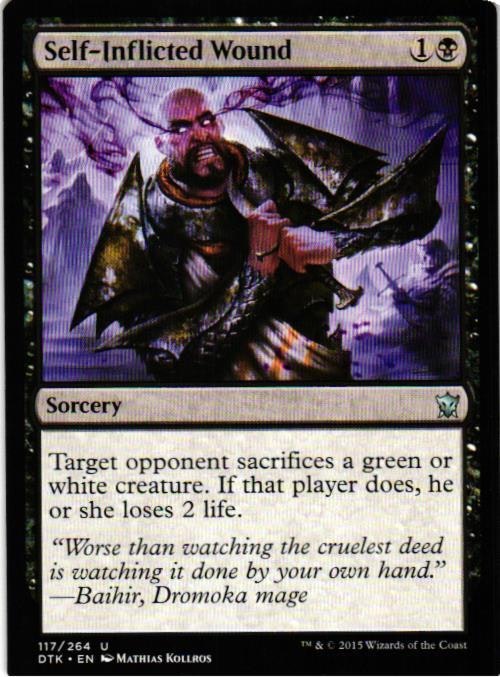 Self Inflicted Wound Uncommon 117/264 Dragons of Tarkir (DTK) Magic the Gathering