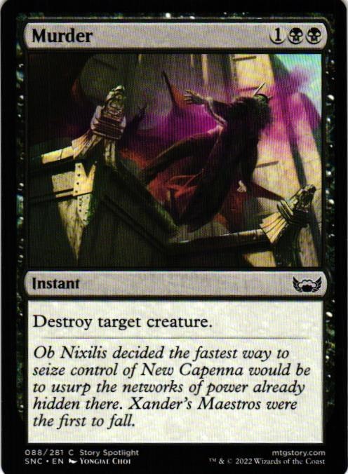 Murder Common 088/281 Streets of New Capenna (SNC) Magic the Gathering