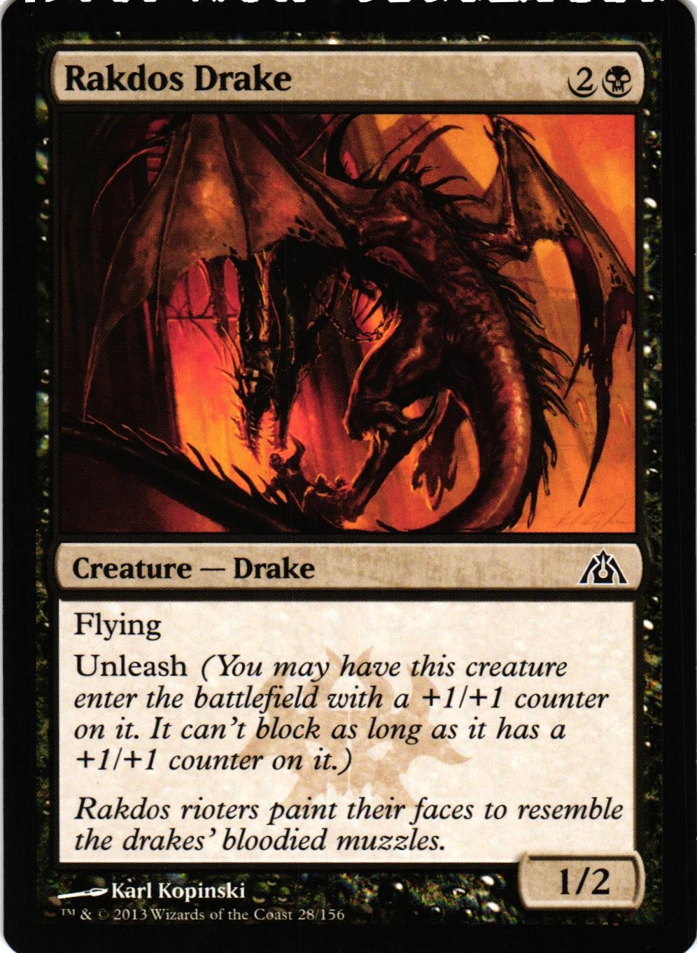 Rakdos Drake Common 28/156 Dragons Maze (DGM) Magic the Gathering