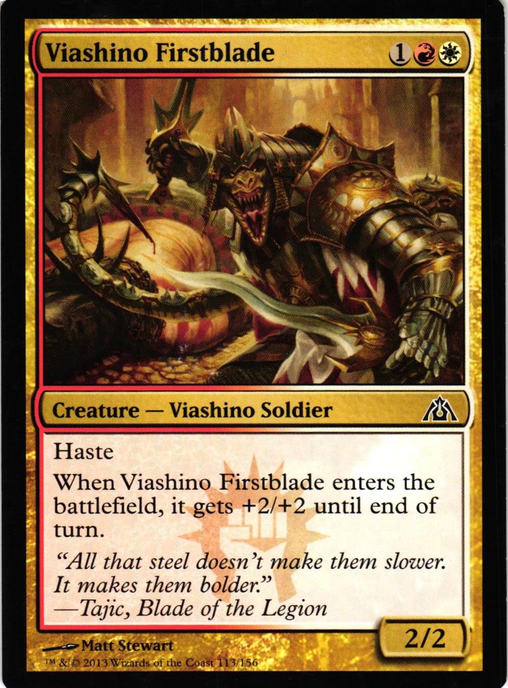 Viashino Firstblade Common 113/156 Dragons Maze (DGM) Magic the Gathering