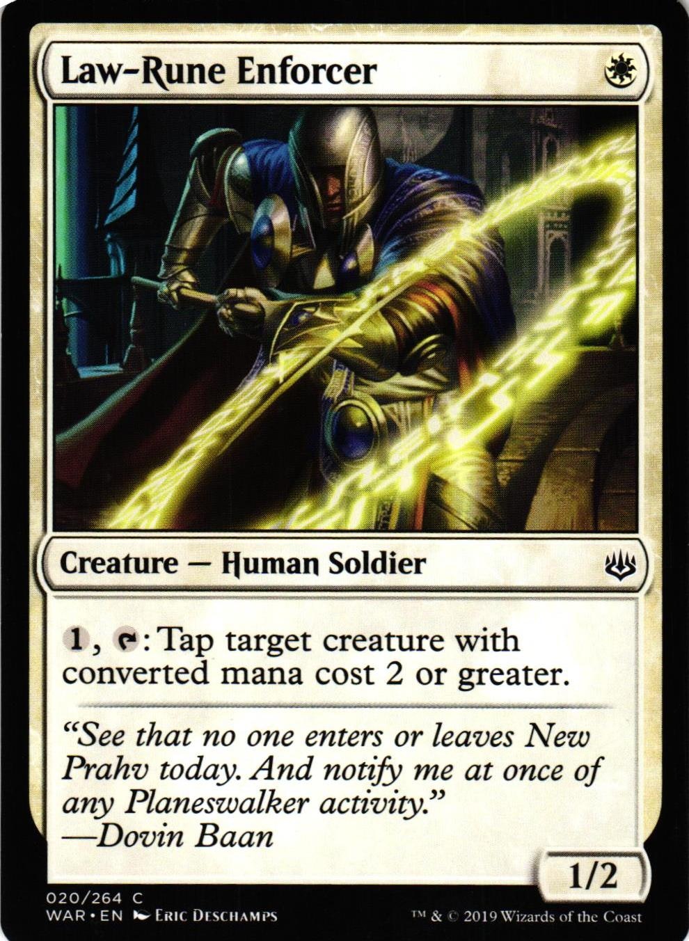 Law-Rune Enforcer Common 020/264 War of the Spark (WAR) Magic the Gathering
