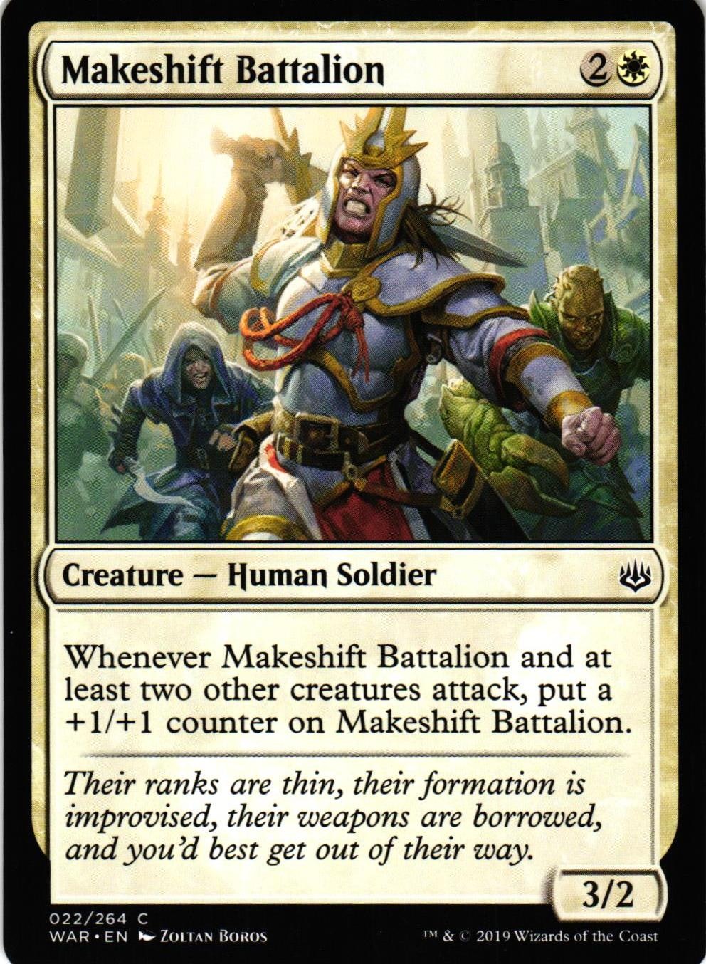 Makeshift Battalion Common 022/264 War of the Spark (WAR) Magic the Gathering