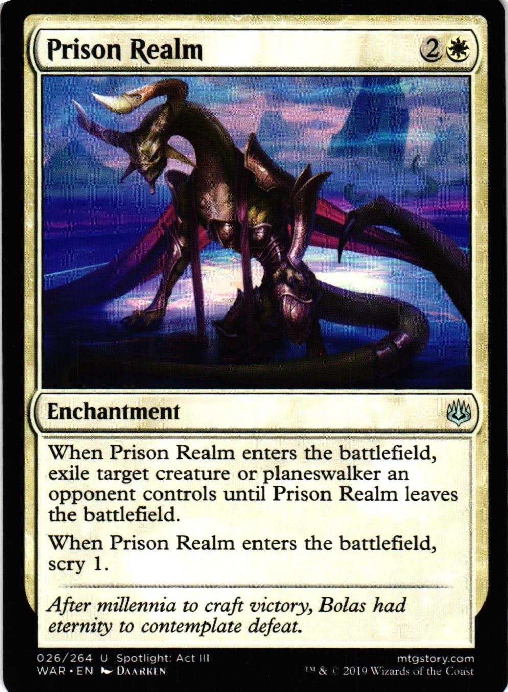 Prison Realm Uncommon 026/264 War of the Spark (WAR) Magic the Gathering