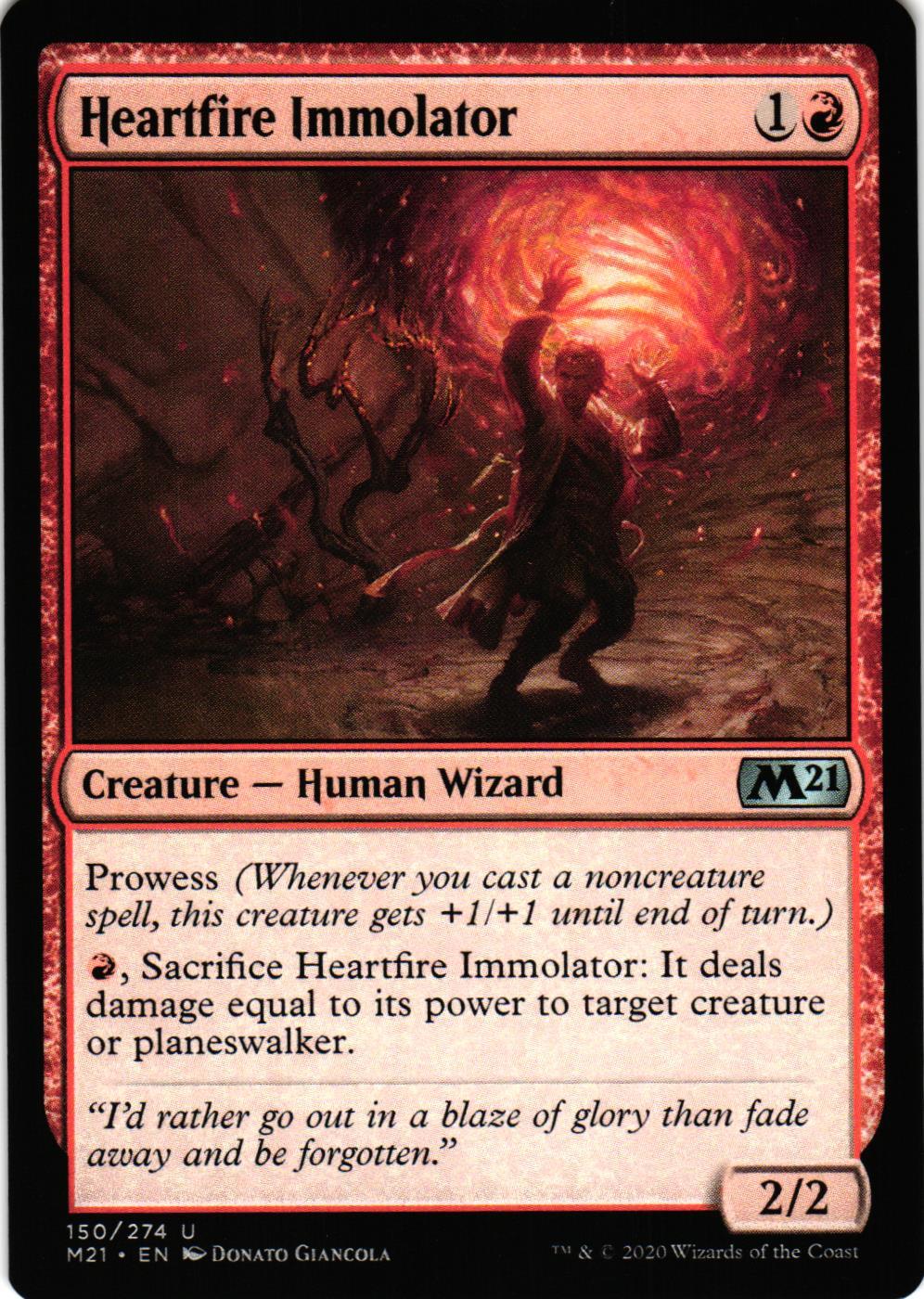 Heartfire Immolator Uncommon 150/274 Magic 2021 (M21) Magic the Gathering