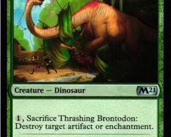 Thrashing Brontodon Uncommon 209/274 Magic 2021 (M21) Magic the Gathering