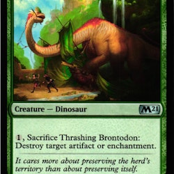 Thrashing Brontodon Uncommon 209/274 Magic 2021 (M21) Magic the Gathering