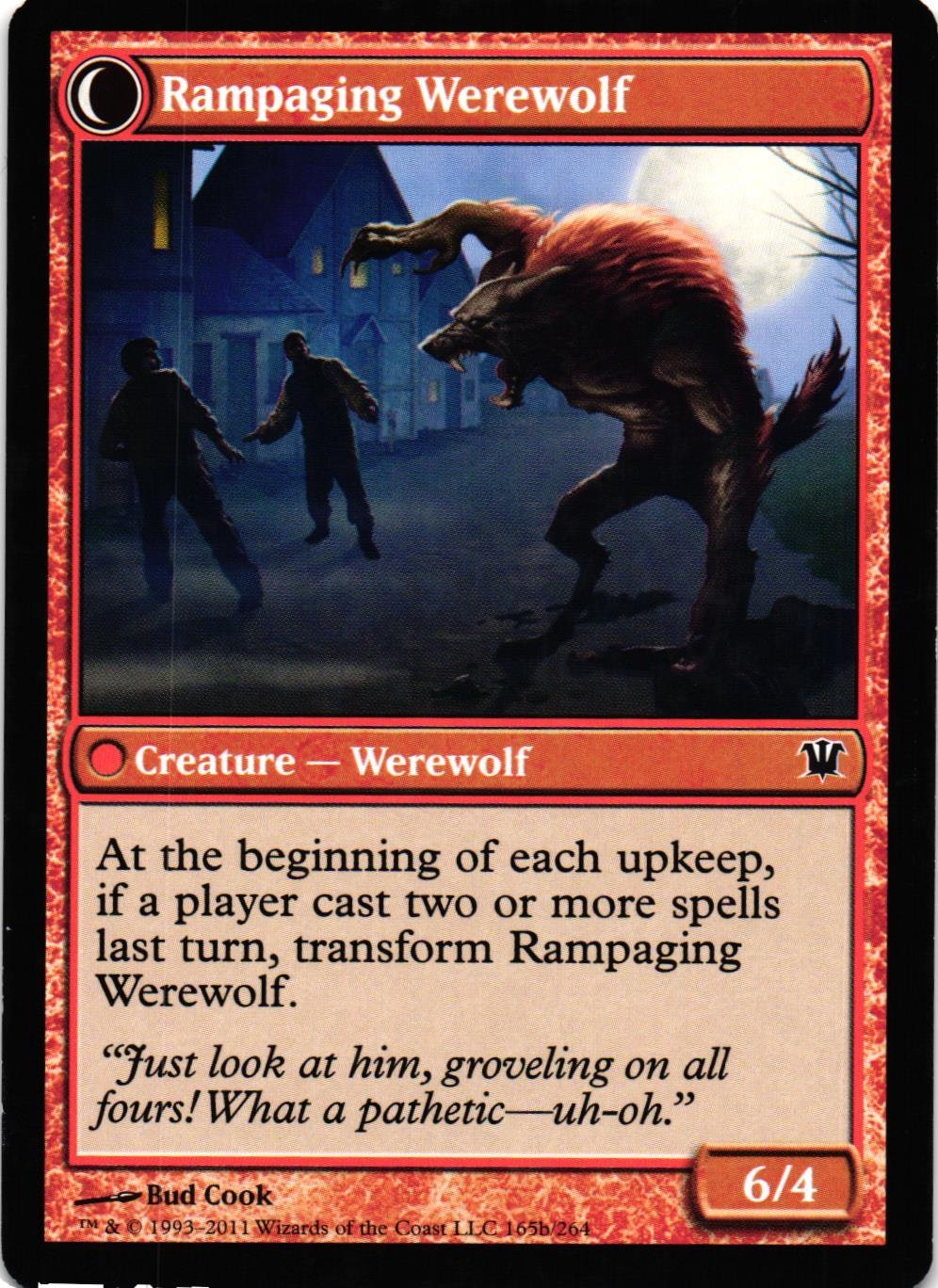 Tormented Pariah / Rampaging Werewolf Common 165a/165b/264 Innistrad Magic the Gathering