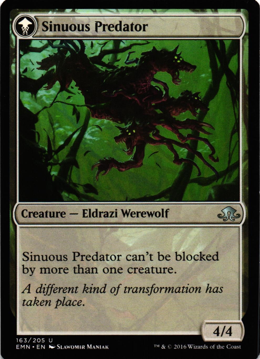 Kessig Prowler / Sinous Predator Uncommon 163/205 Eldritch Moon (EMN) Magic the Gathering