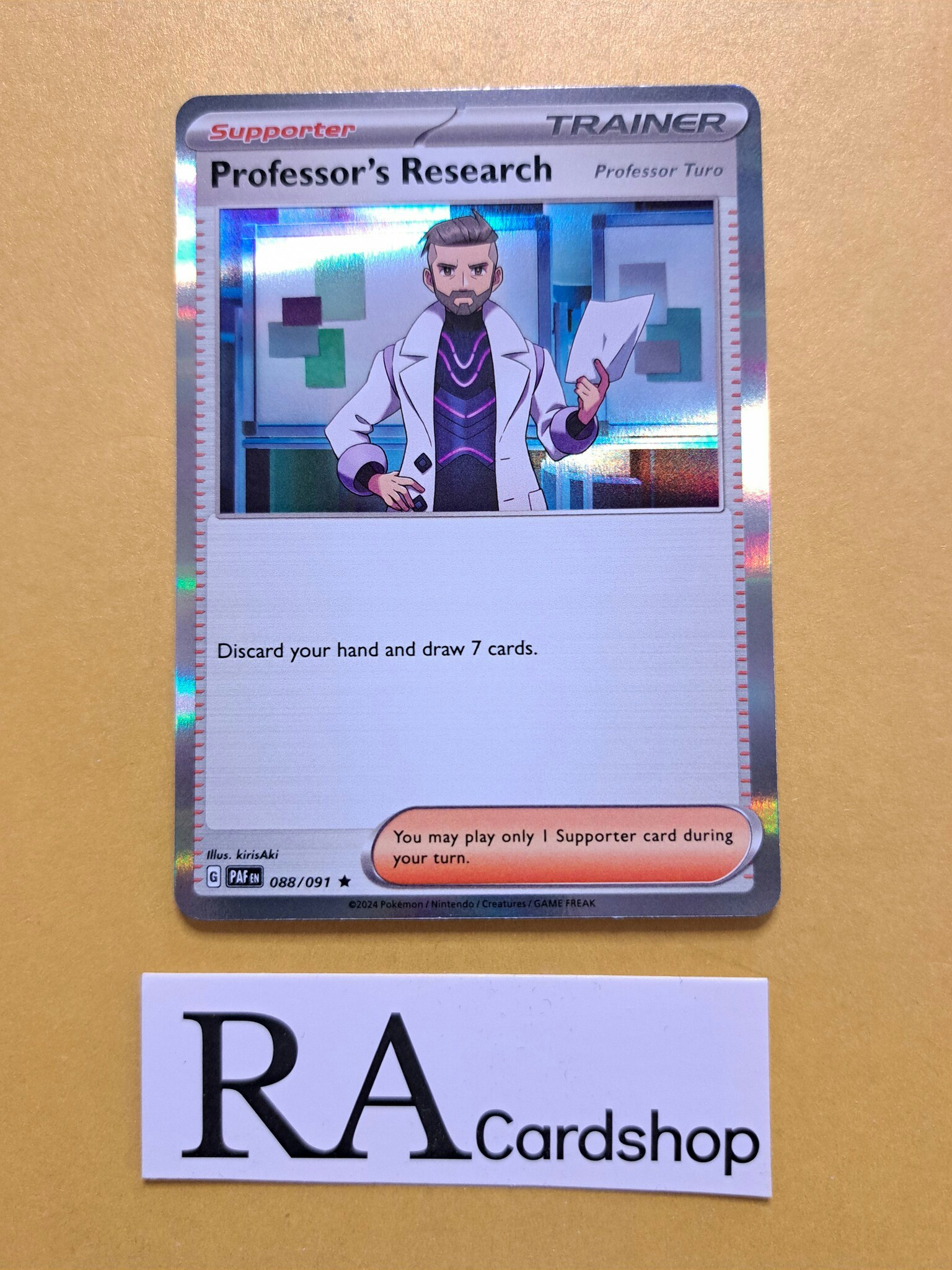 Professors Research Holo Rare 088/091 Paldean Fates Pokemon