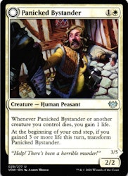 Panicked Bystander / Cackling Culprint Uncommon 028/277 Innistrad: Crimson Vow (VOW) Magic the Gathering