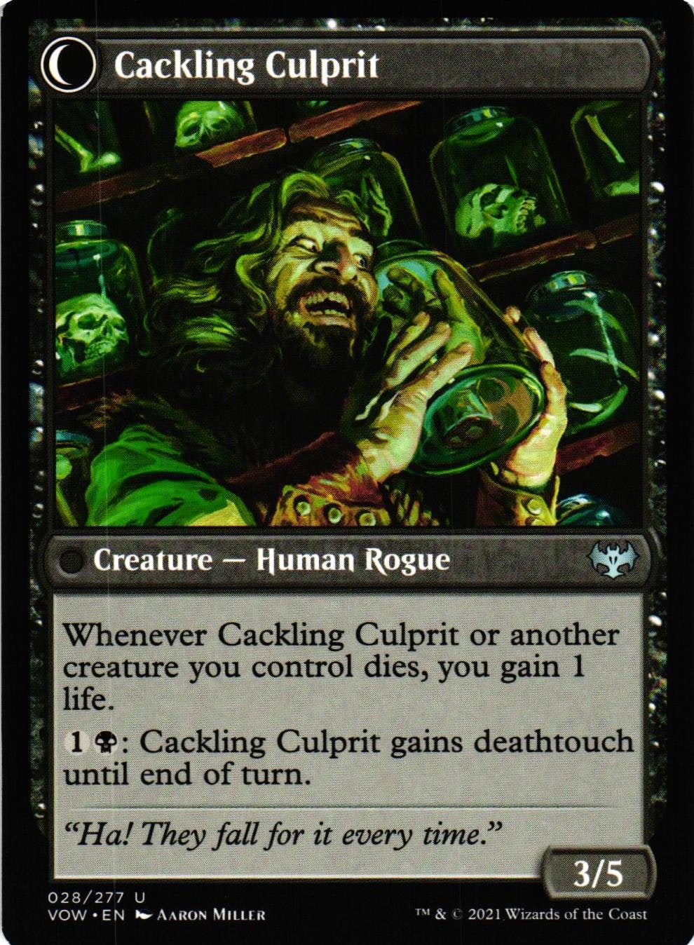 Panicked Bystander / Cackling Culprint Uncommon 028/277 Innistrad: Crimson Vow (VOW) Magic the Gathering