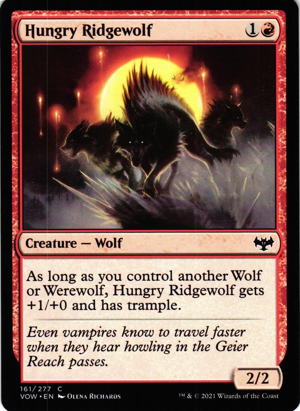 Hungry Ridgewolf Common 161/277 Innistrad: Crimson Vow (VOW) Magic the Gathering