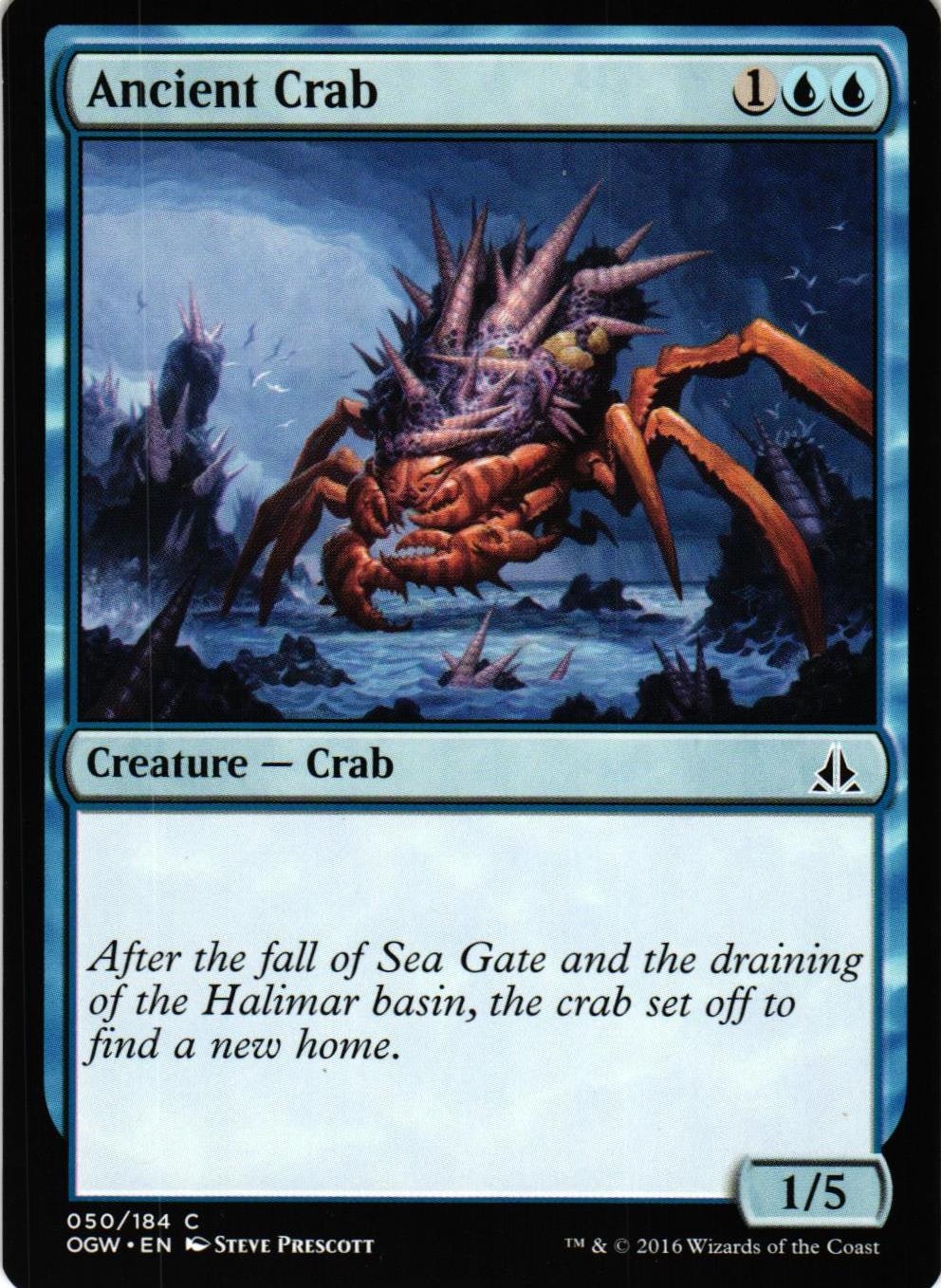 Ancient Crab Common 050/184 Oath of the Gatewatch (OGW) Magic the Gathering