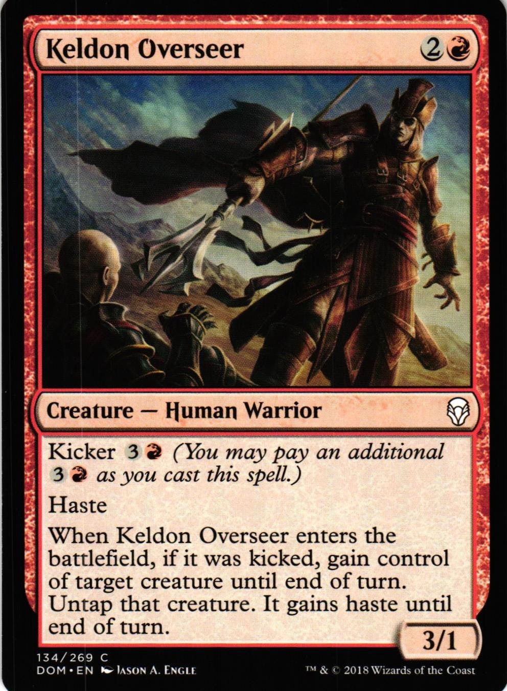 Keldon Overseer Common 134/269 Dominaria (DOM) Magic the Gathering