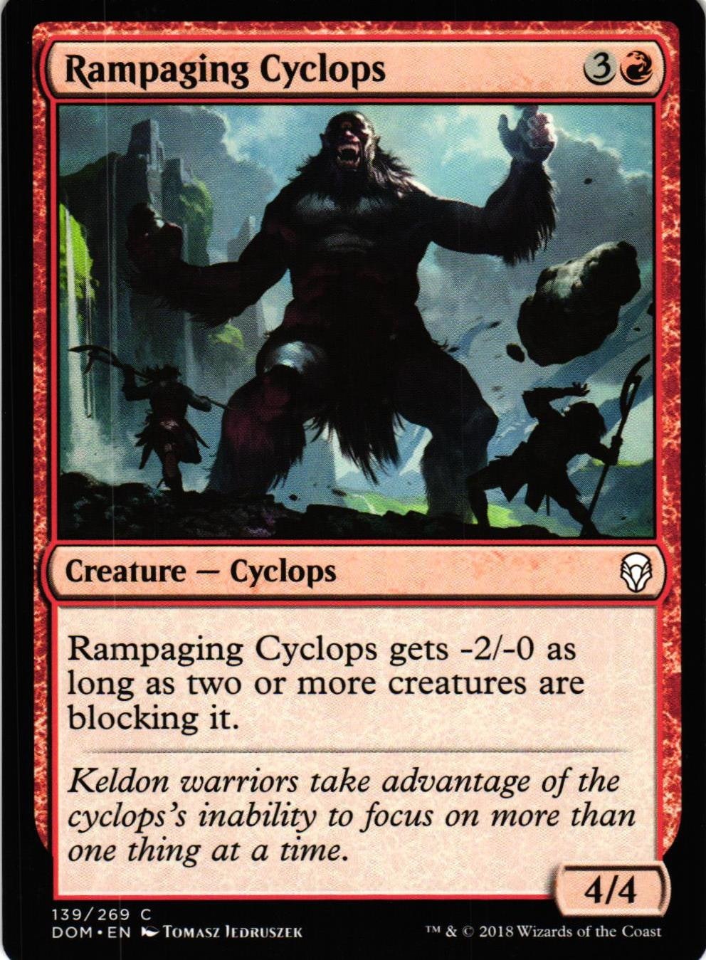 Rampaging Cyclops Common 139/269 Dominaria (DOM) Magic the Gathering