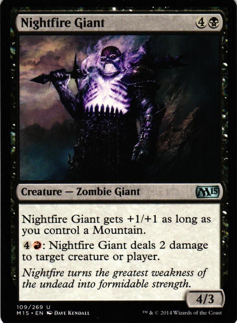 Nightfire Giant Uncommon 109/269 Magic 2015 (M15) Magic the Gathering