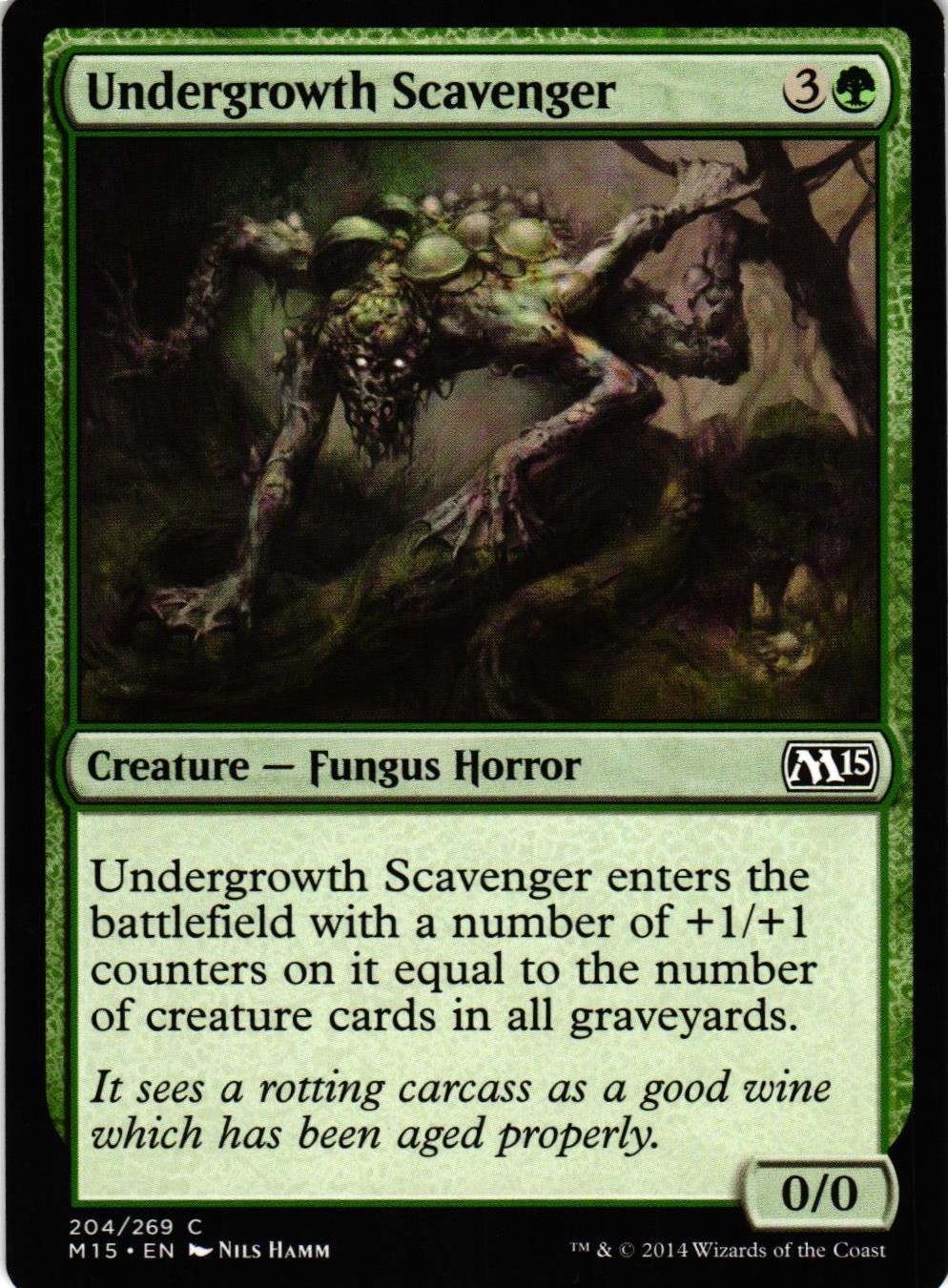 Undergrowth Scavenger Common 204/269 Magic 2015 (M15) Magic the Gathering
