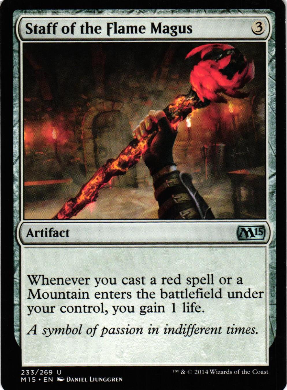 Staff of the Flame Magus Uncommon 233/269 Magic 2015 (M15) Magic the Gathering
