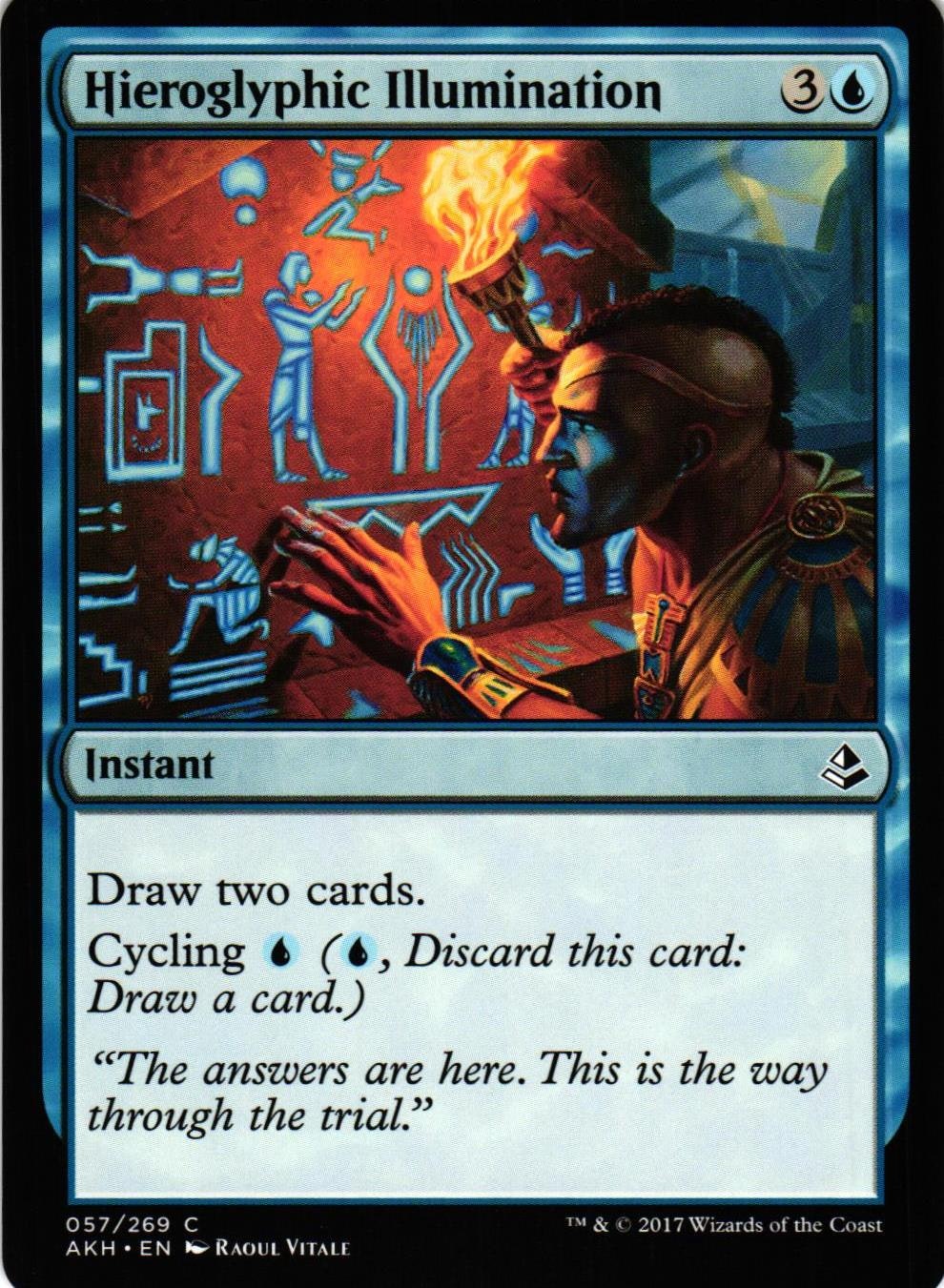 Hieroglyphic Illumination Common 057/269 Amonkhet (AKH) Magic the Gathering