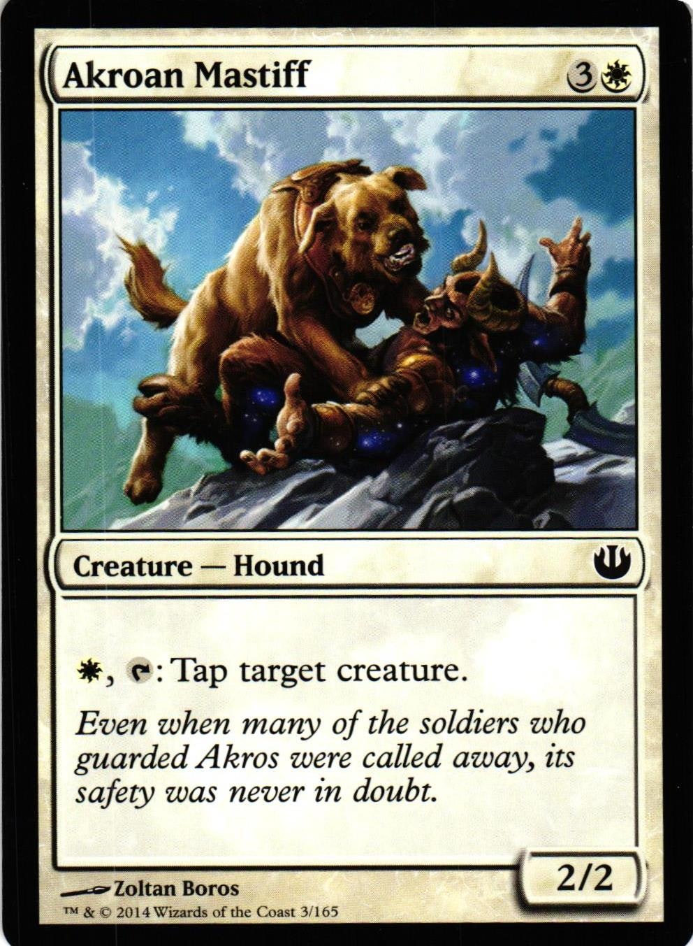 Akoran Mastiff Common 3/165 Journey into Nyx Magic the Gathering