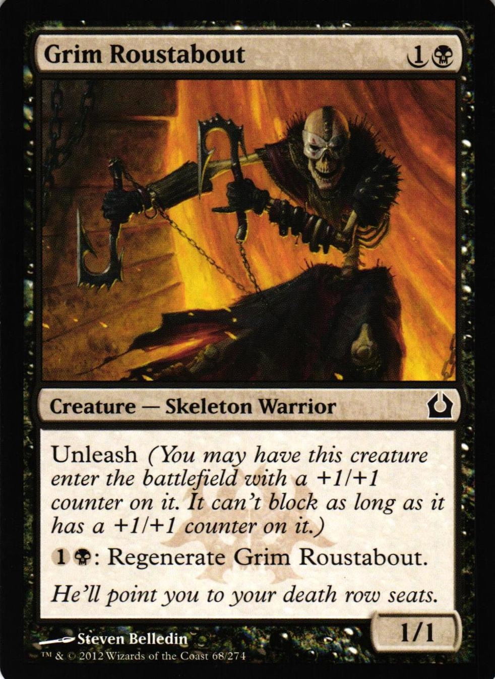 Grim Roustabout Common 68/274 Return of Ravnica (RTR) Magic the Gathering