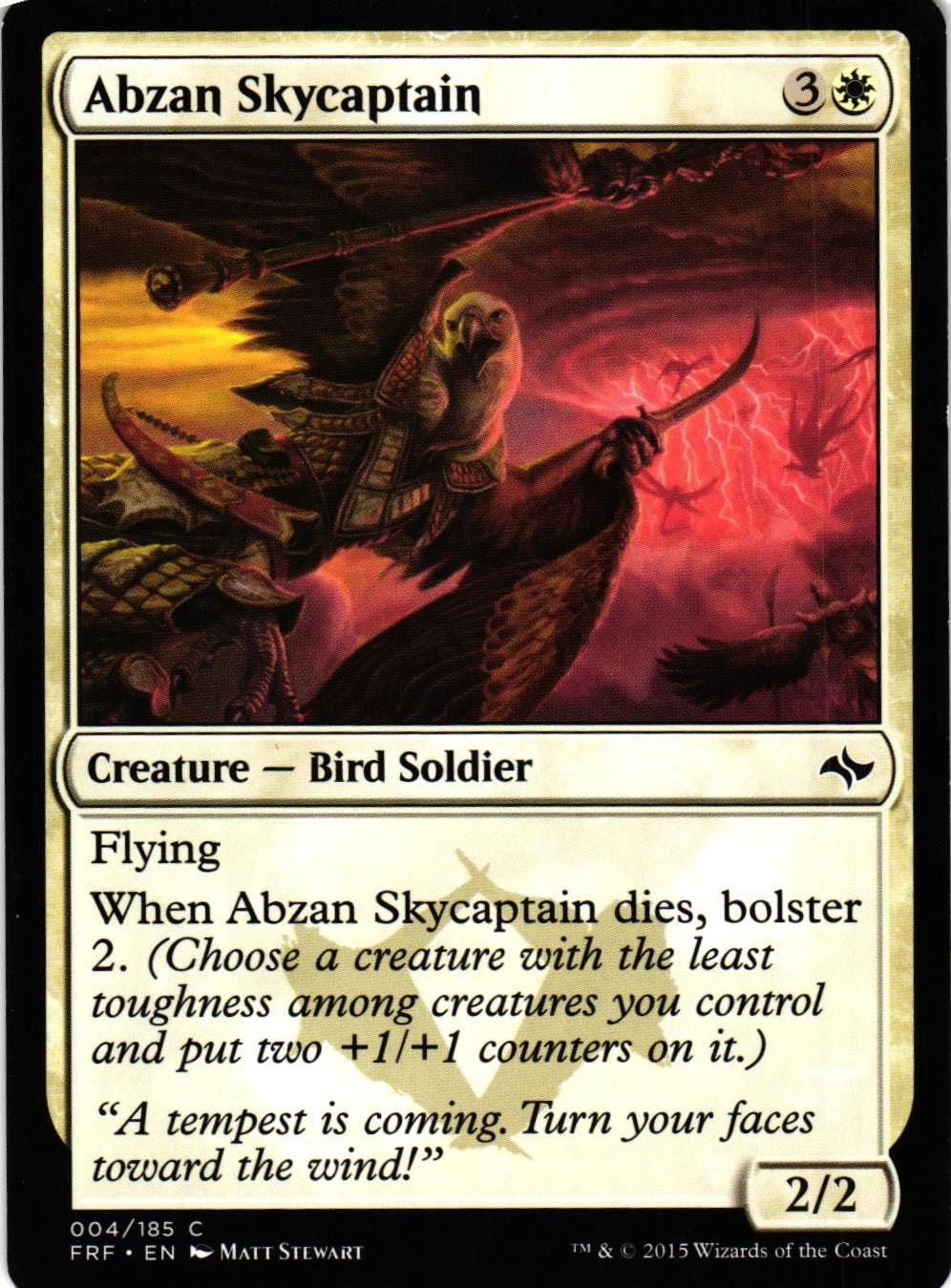 Abzan Skycaptain Common 004/185 Fate Reforged (FRF) Magic the Gathering