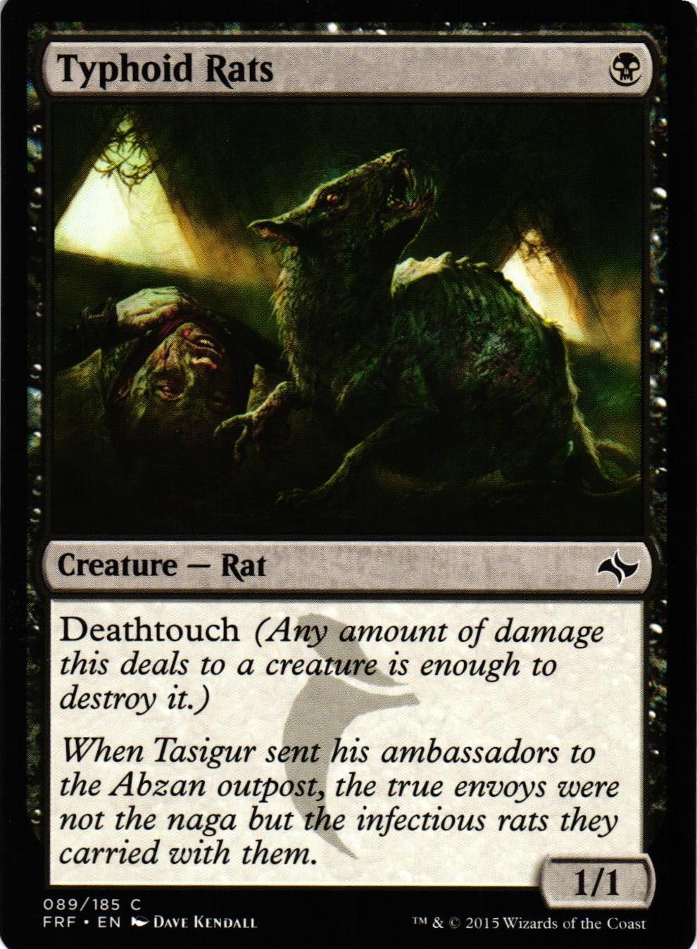 Typhoid Rats Common 089/185 Fate Reforged (FRF) Magic the Gathering