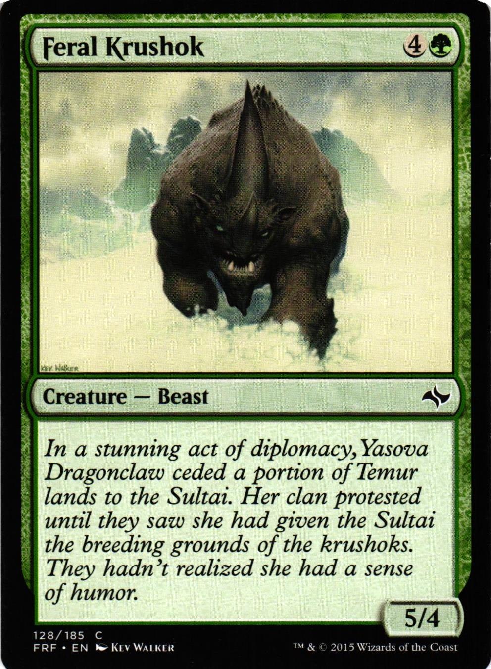 Feral krushok Common 128/185 Fate Reforged (FRF) Magic the Gathering