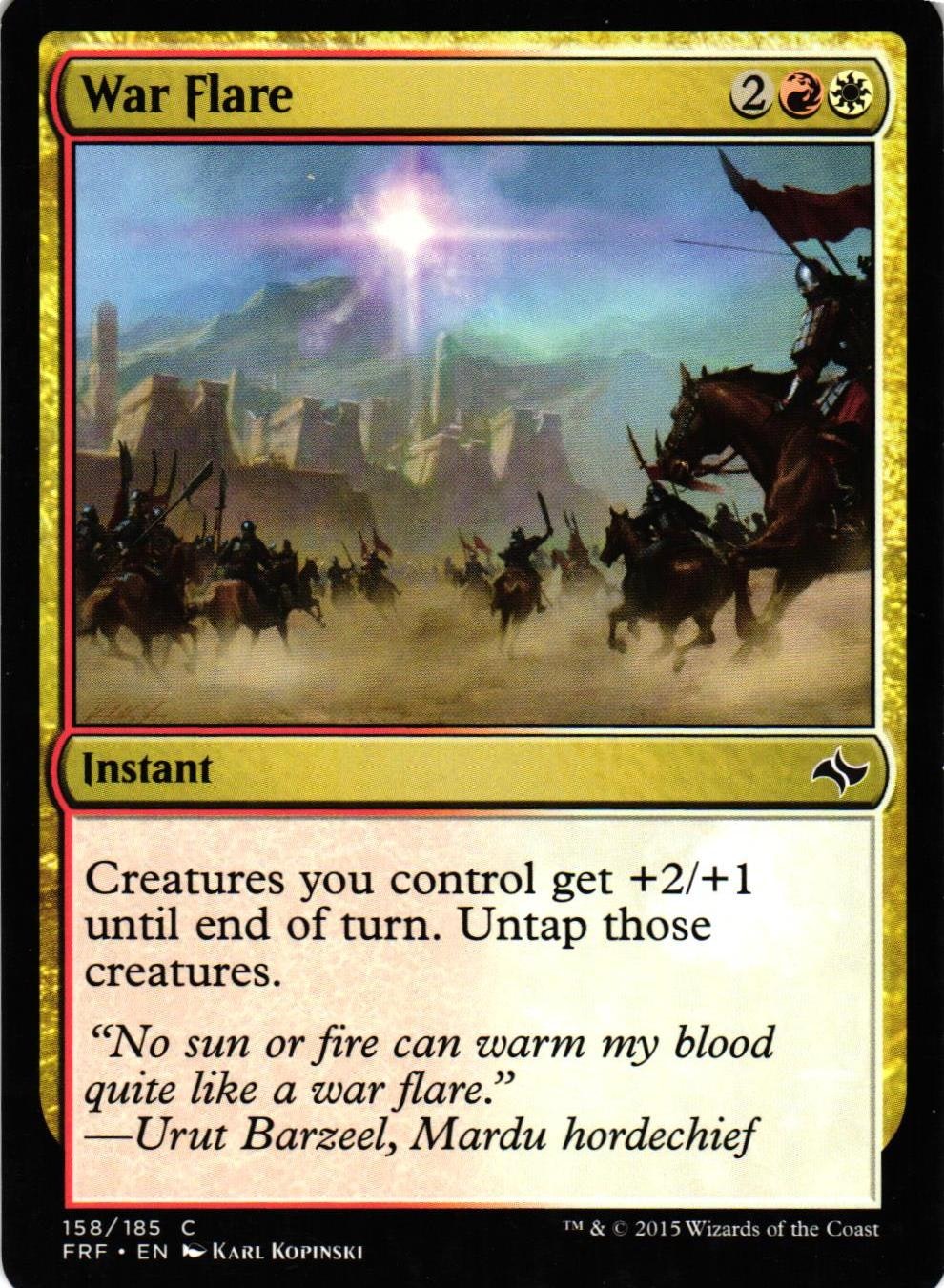 War Flare Common 158/185 Fate Reforged (FRF) Magic the Gathering
