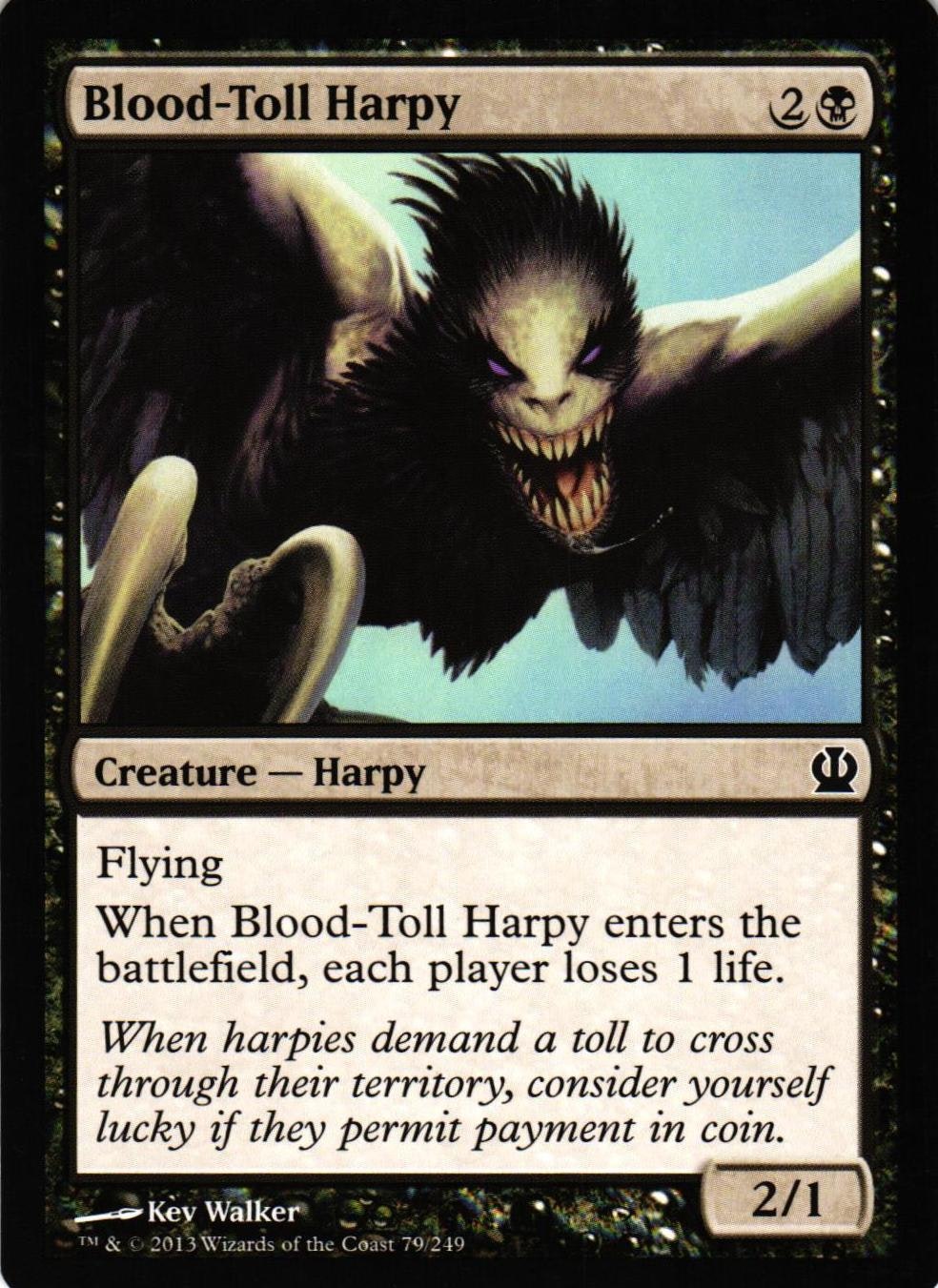 Blood-Toll Harpy Common 79/249 Theros (THS) Magic the Gathering