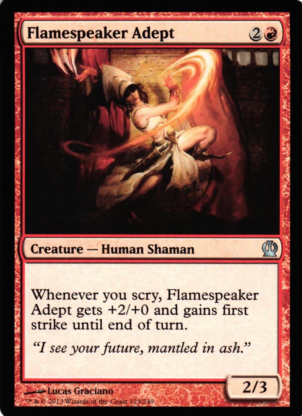 Flamespeaker Adept Uncommon 123/249 Theros (THS) Magic the Gathering