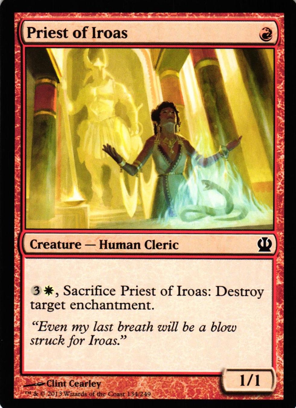 Priest of Iroas Common 134/249 Theros (THS) Magic the Gathering