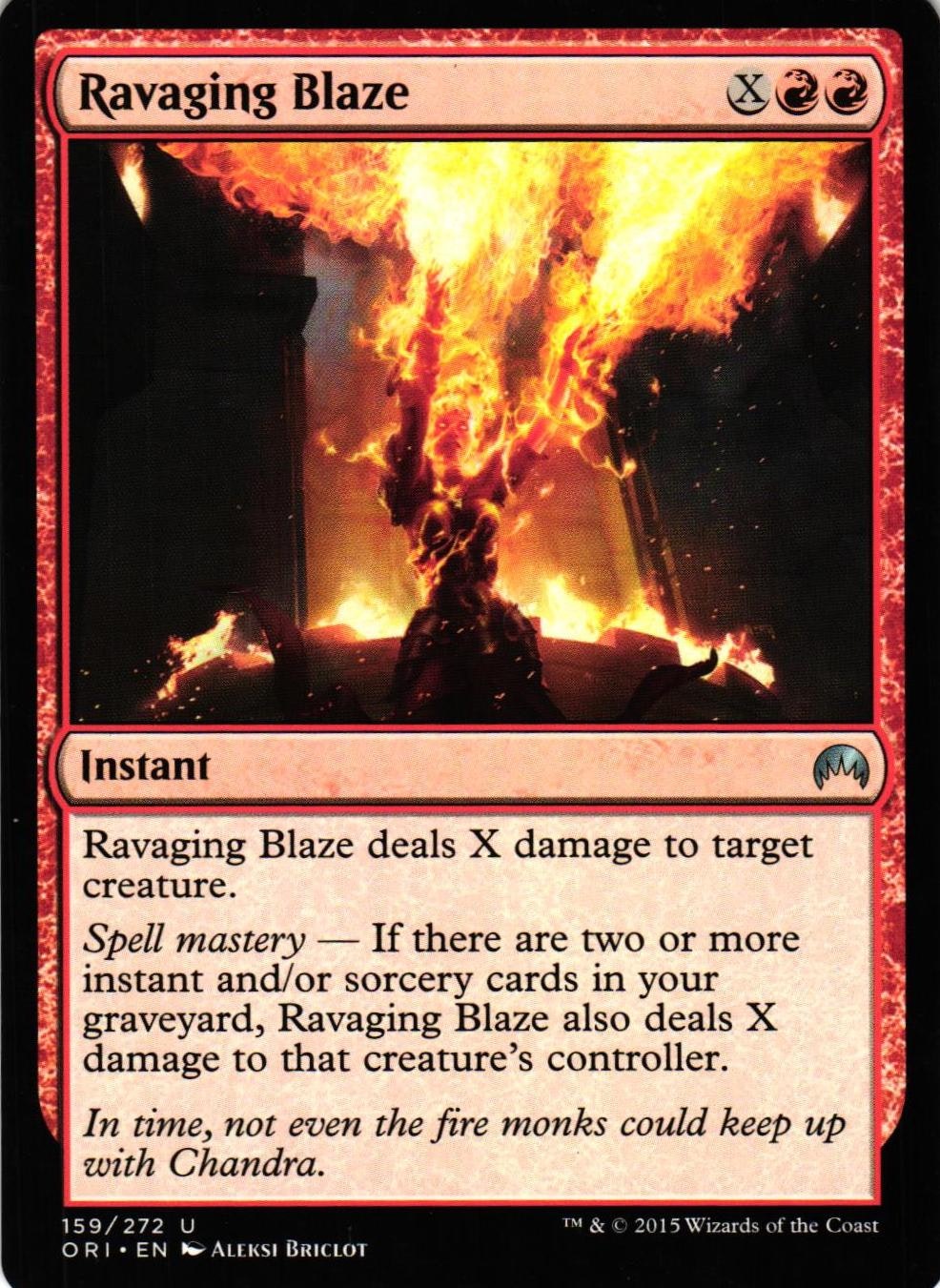 Ravaging Blaze Uncommon 159/272 Magic Origins (ORI) Magic the Gathering