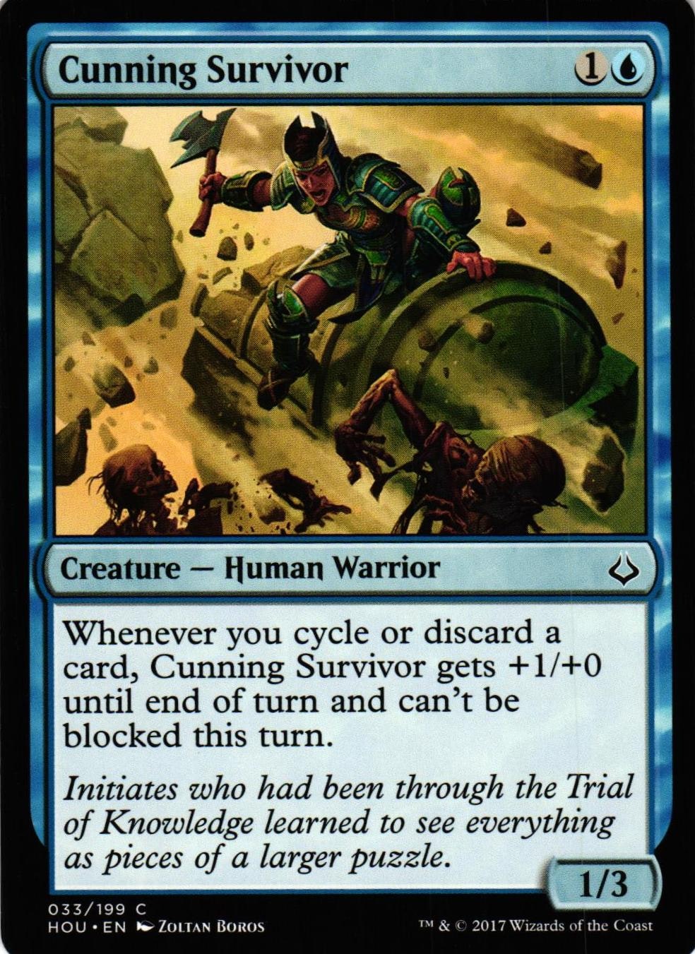 Cunning Survivor Common 033/199 Hour of Devesation (HOU) Magic the Gathering